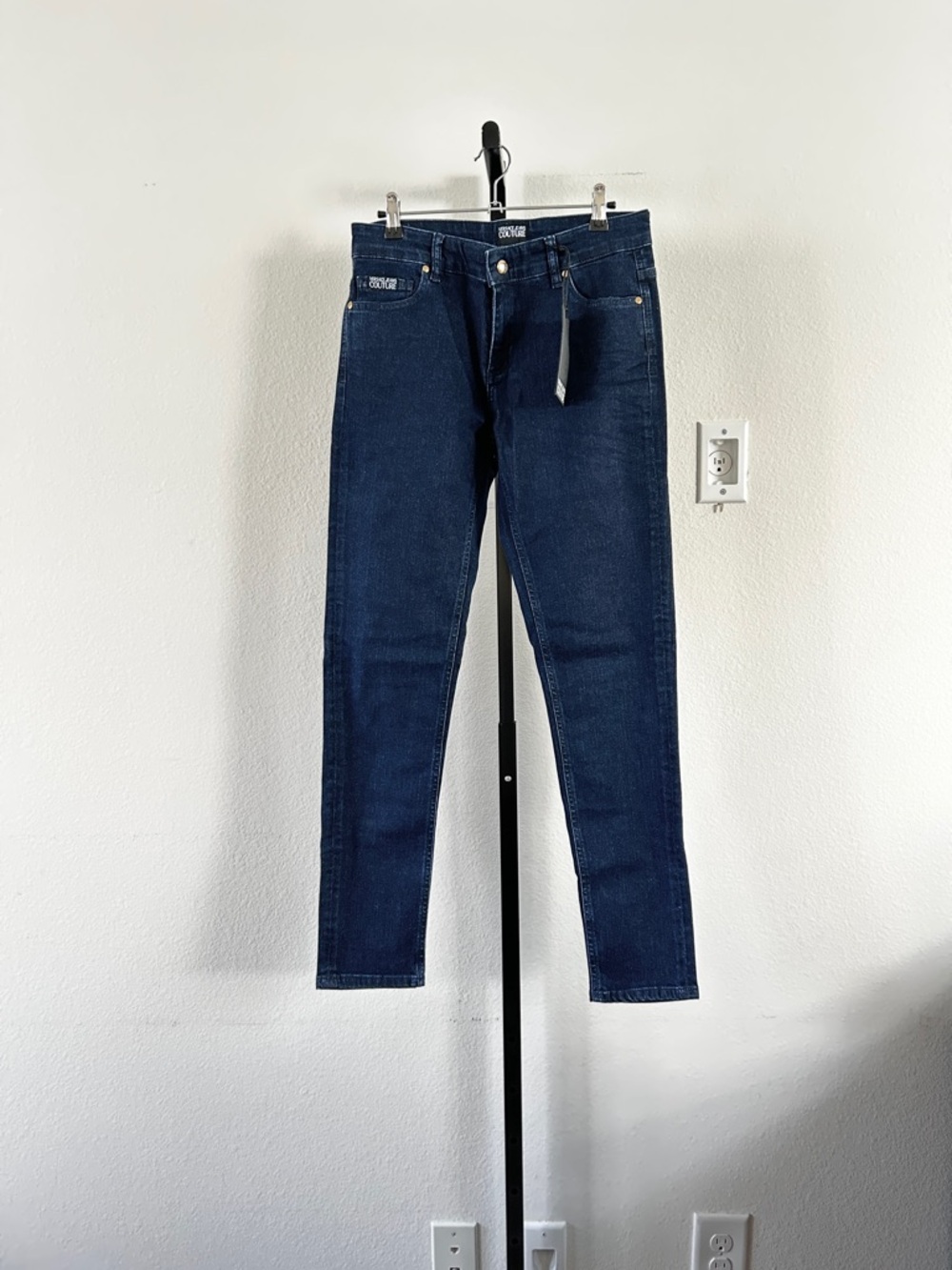 NWT Versace Jeans Couture Skinny Jeans Dark Blue, Size 29, Retail $252